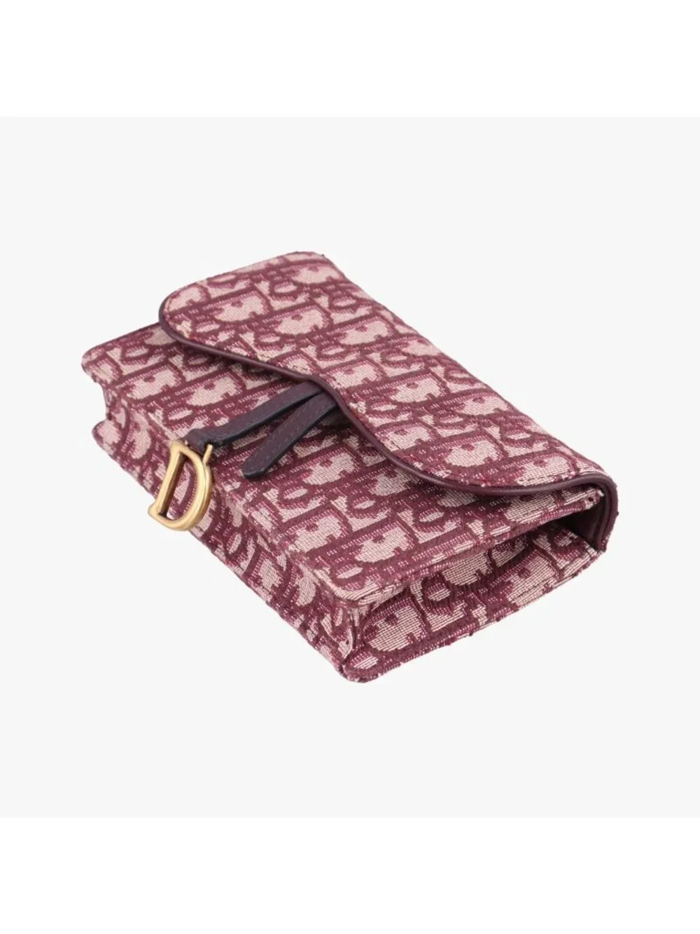 Dior Saddle Red Jacquard Shoulder Bag
